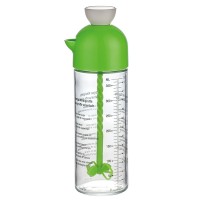 Heavy Duty Glass Salad Dressing Shaker Bottle Container, Mixer Dispenser with Measurements and Recipes