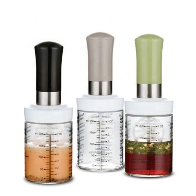 Wholesale handy salad dressing shaker with customised color acceptable/glass salad swirler