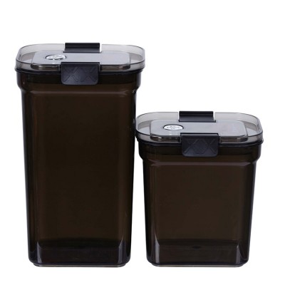 Airtight Food Storage Containers with Lids, Keeps Food Fresh & Dry, Clear Plastic BPA-Free Storage Jar