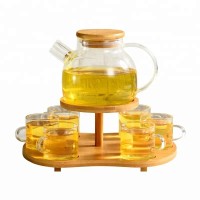 tea pot set glass / tea glass set/glass tea cup set