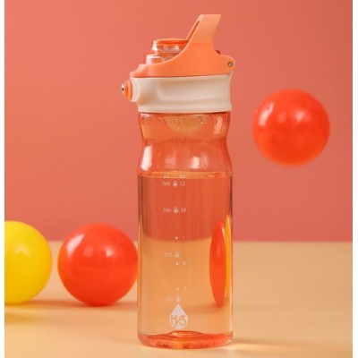 New design 2020 Non-toxic Plastic material Custom logo Auto-Lock running water bottle for sports in 500ml