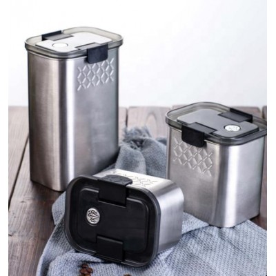 Hot selling  unbreakable stainless steel food container set/ wholesale air tight stainless steel storage jar set