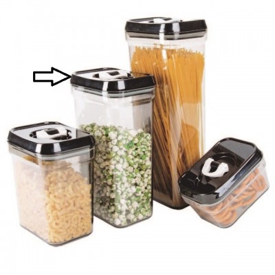 Airtight plastic food storage canister, BPA Free storage container jar