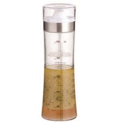 550ml glass salad dressing mixer With Measurements Printed, hot-selling salad dressing shaker